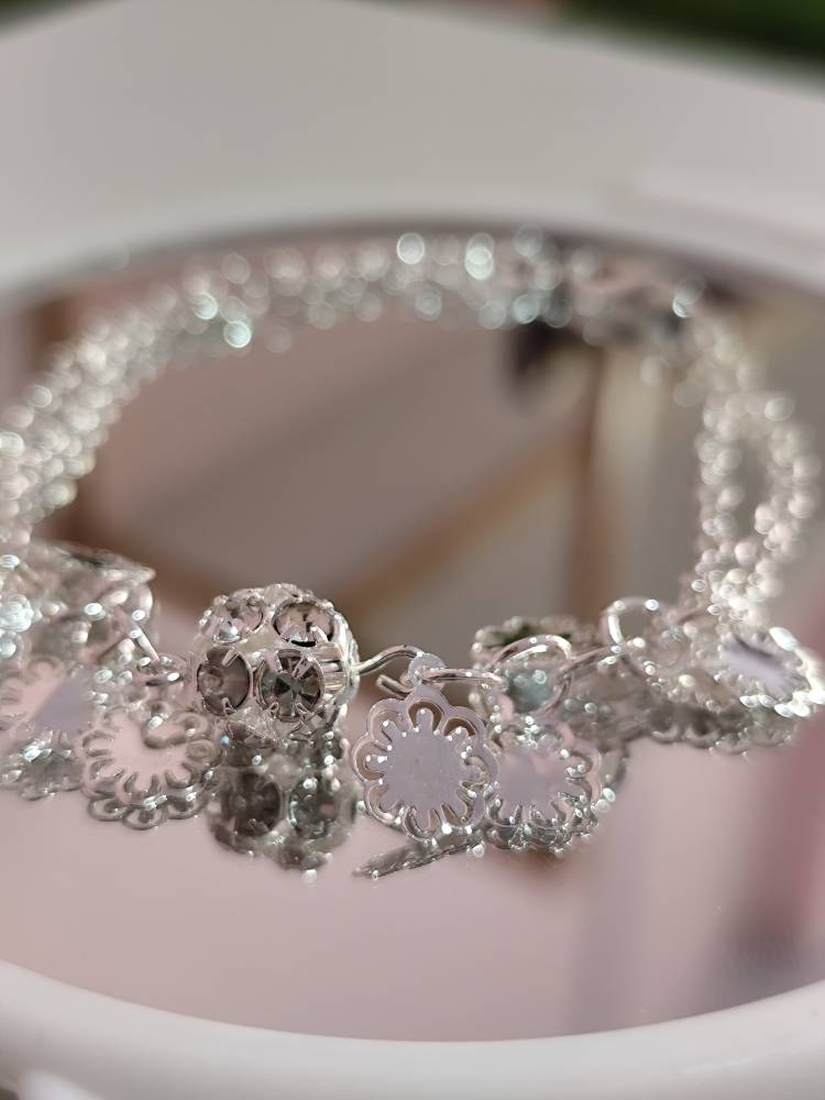 Pulseira banhada a prata
