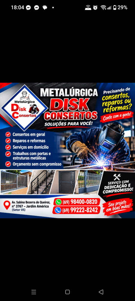 Banner METALÚRGICA DISK CONSERTOS