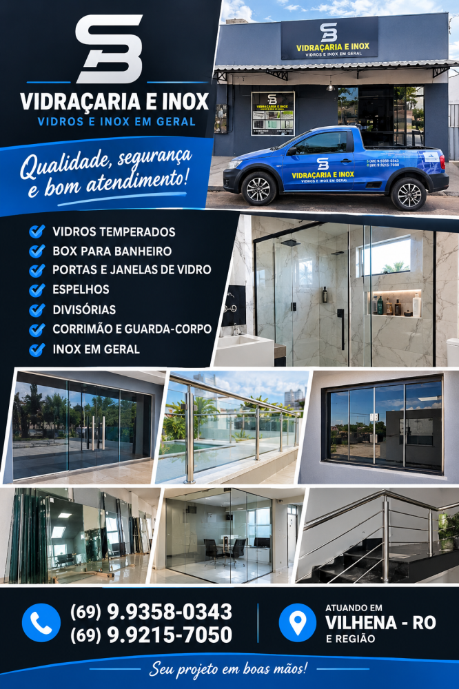 Galeria SB VIDRAÇARIA VIDROS E INOX EM GERAL